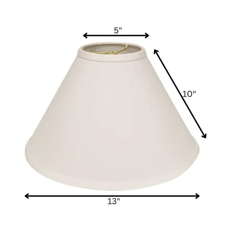 13" White Deep Cone No Slub Lampshade
