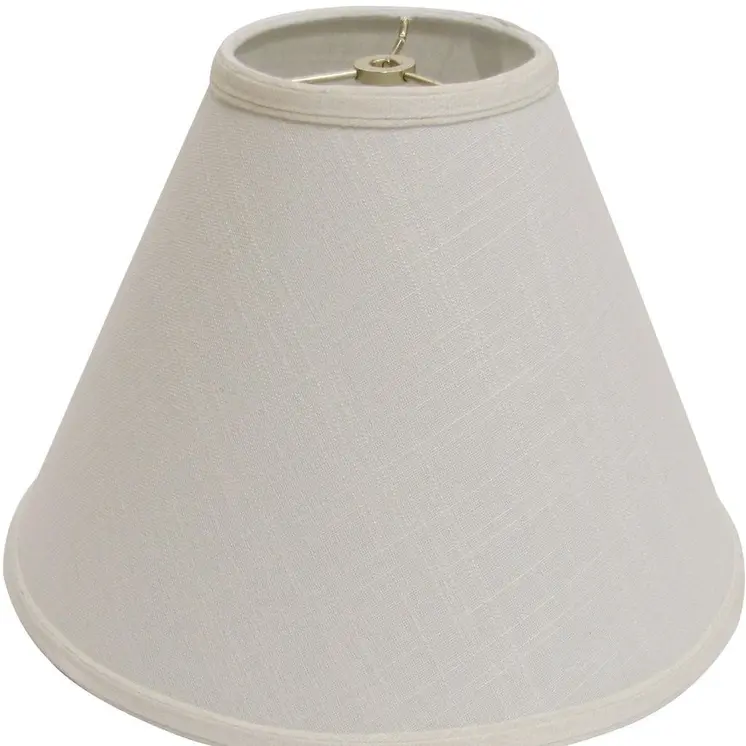 15" Off White Deep Cone Slanted Linen Lampshade