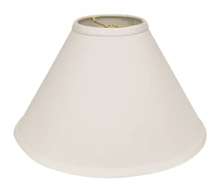 15" White Deep Cone Slanted No Slub Lampshade