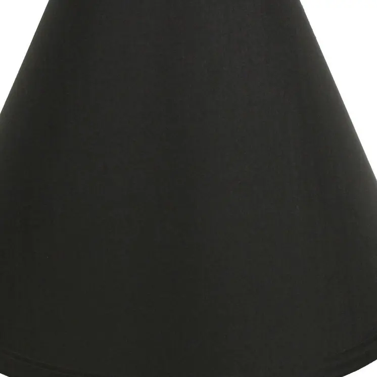 15" Jet Black Deep Cone Slanted No Shantung Lampshade