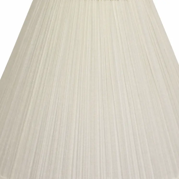 17" White Deep Cone Slanted Broadcloth Lampshade