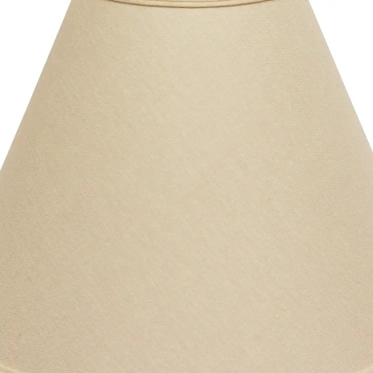 17" Parchment Biege Deep Cone Slanted Linen Lampshade
