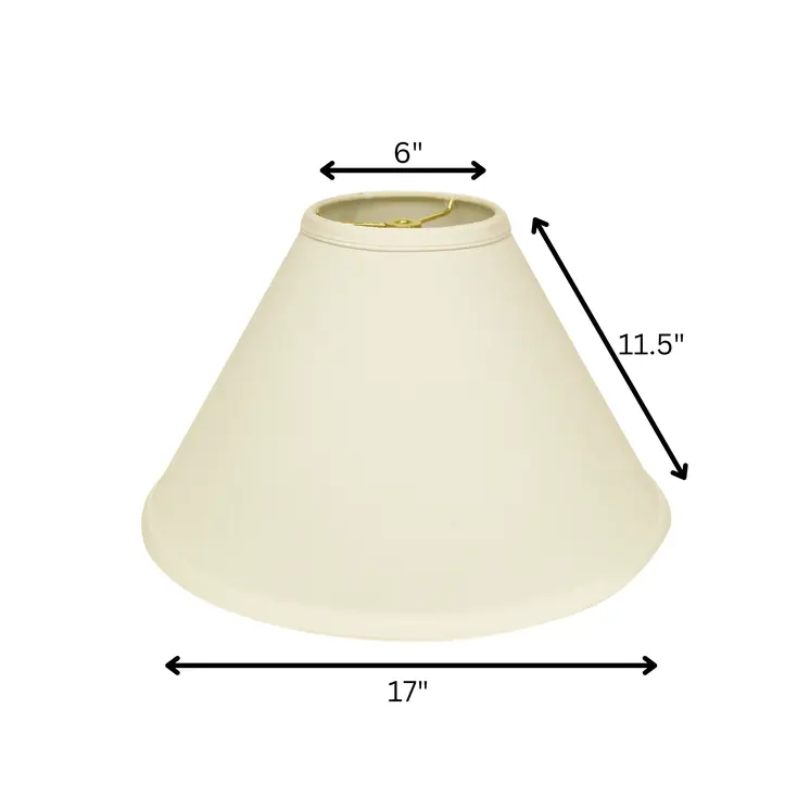 17" Ivory Deep Cone Slanted No Slub Lampshade