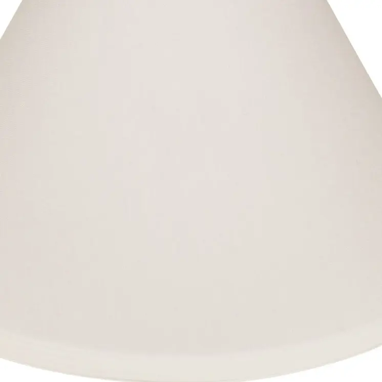 17" White Deep Cone Slanted No Slub Lampshade