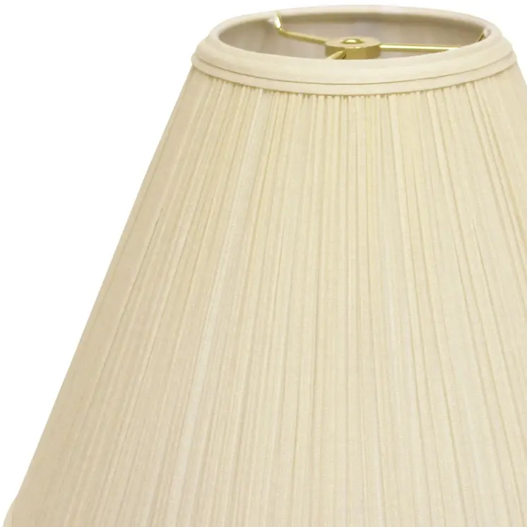 19" Ivory Deep Cone Slanted Broadcloth Lampshade
