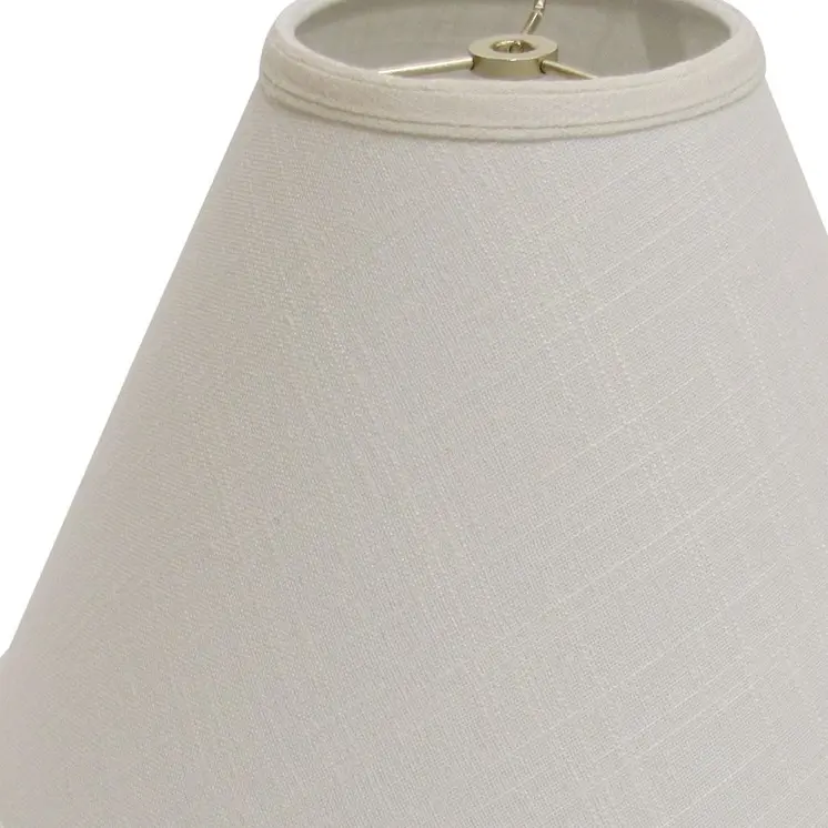 19" Off White Deep Cone Slanted Linen Lampshade