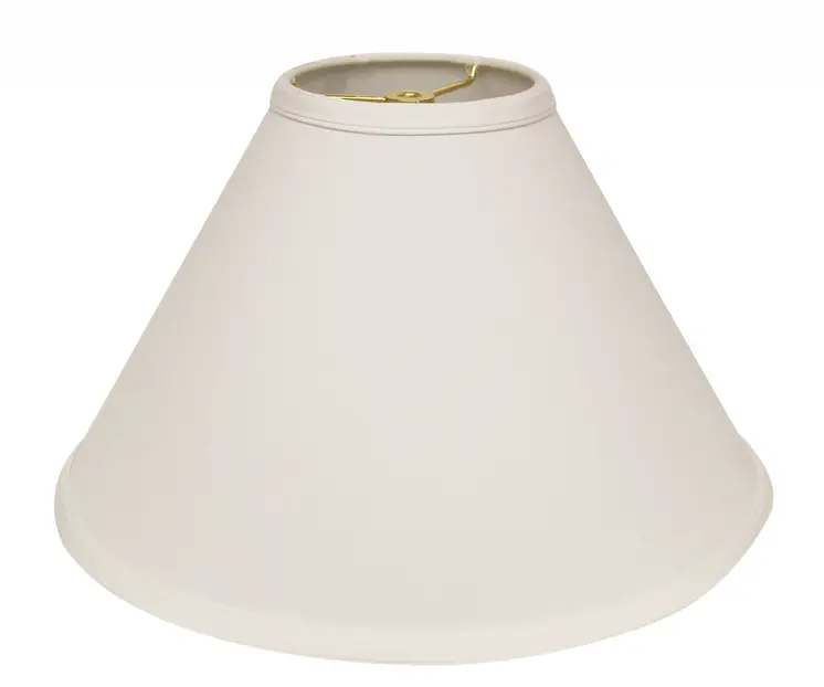 19" White Deep Cone Slanted No Slub Lampshade