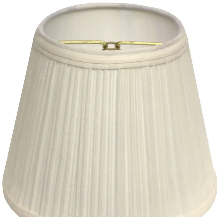 8" White Empire Hardback Slanted Broadcloth Lampshade