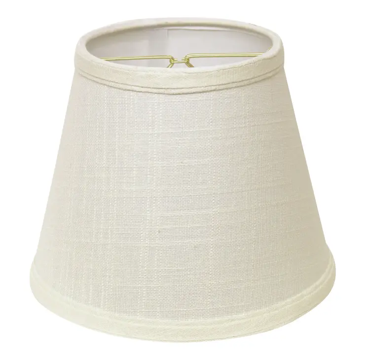 10" White Empire Hardback Slanted Linen Lampshade