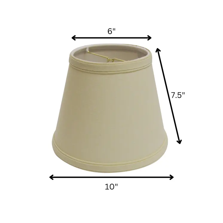 Beige Linen Empire Lamp shade 10"W Bottom