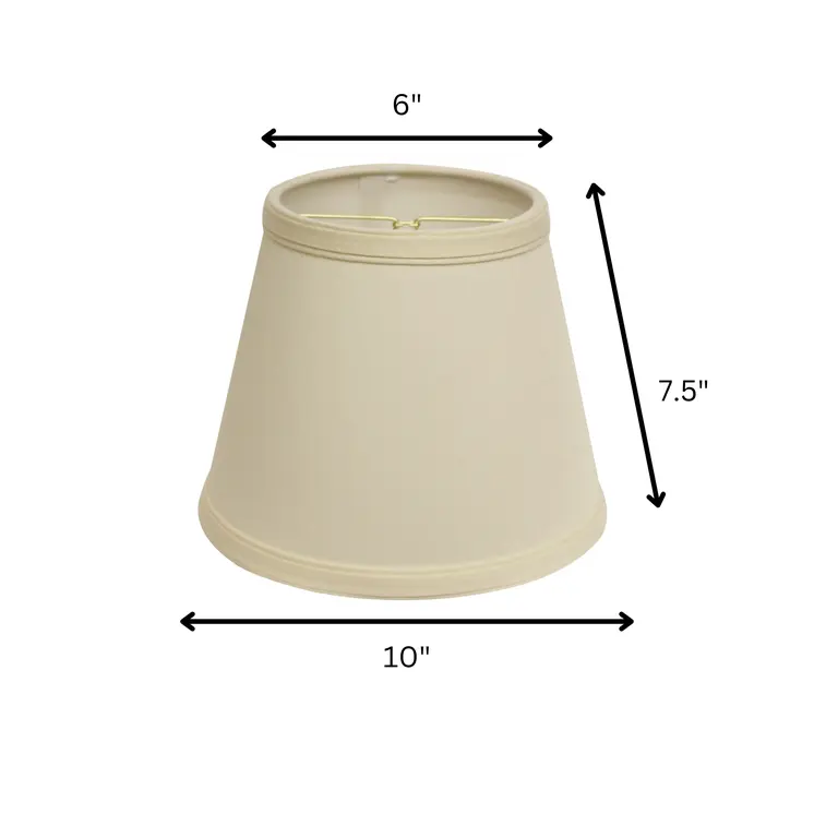 10" Ivory Empire Hardback Slanted No Slub Lampshade