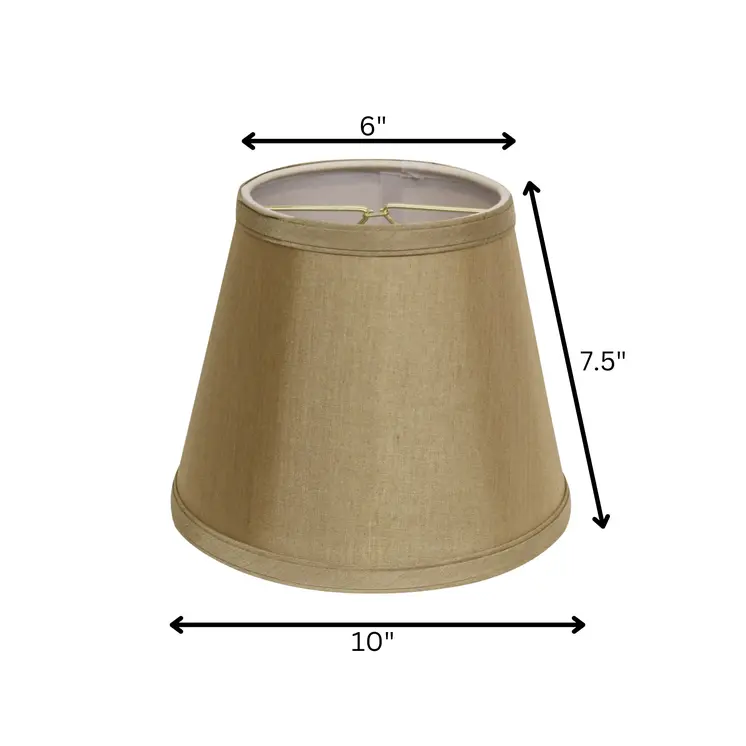 Tan No Slub Innsbruck Empire Lamp shade 10"W Bottom