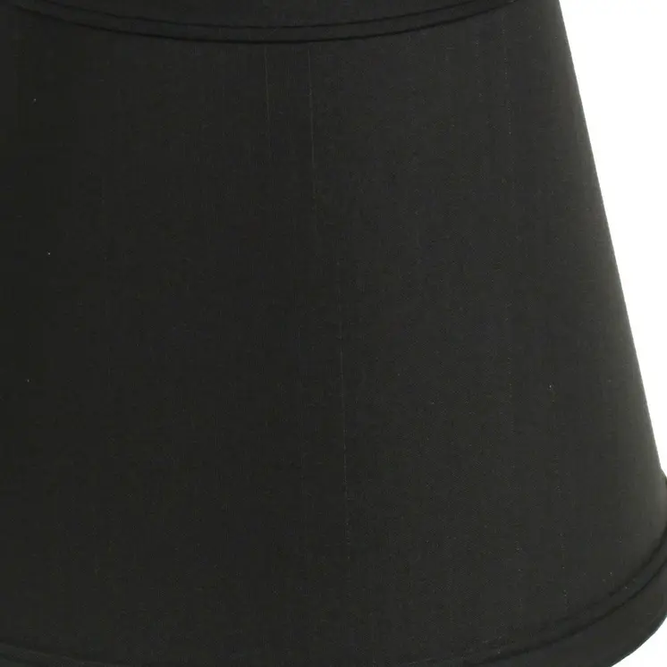 10" Black with White  Empire Hardback Slanted Shantung Lampshade