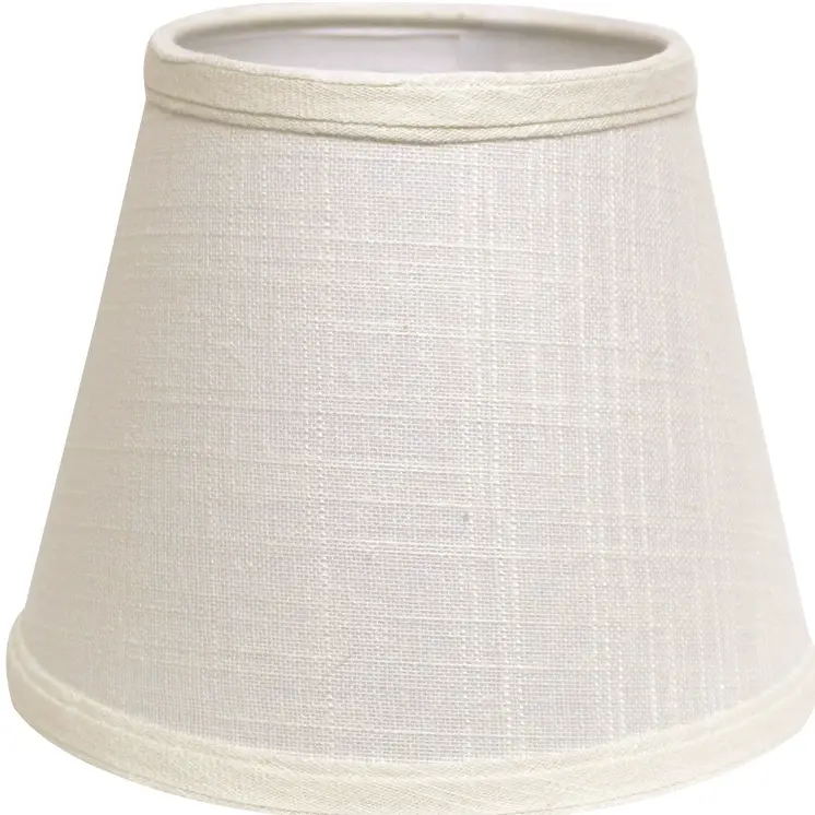 12" Off White Empire Hardback Slanted Linen Lampshade WF