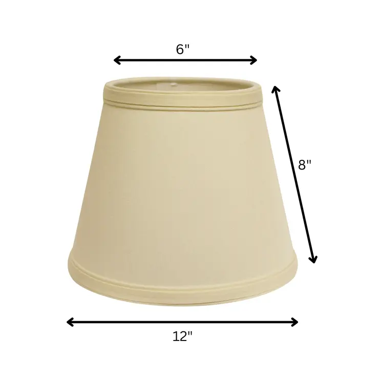 12" Ivory Empire Hardback Slanted No Slub Lampshade
