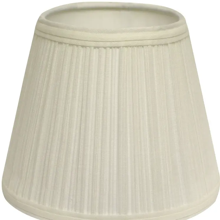 19" White Empire Slanted Broadcloth Lampshade