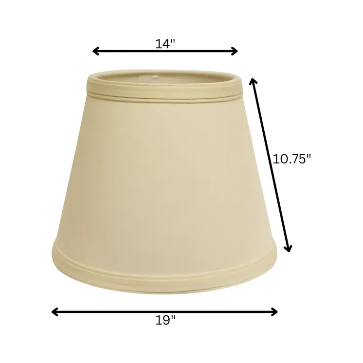 19" Ivory Empire Slanted No Slub Lampshade