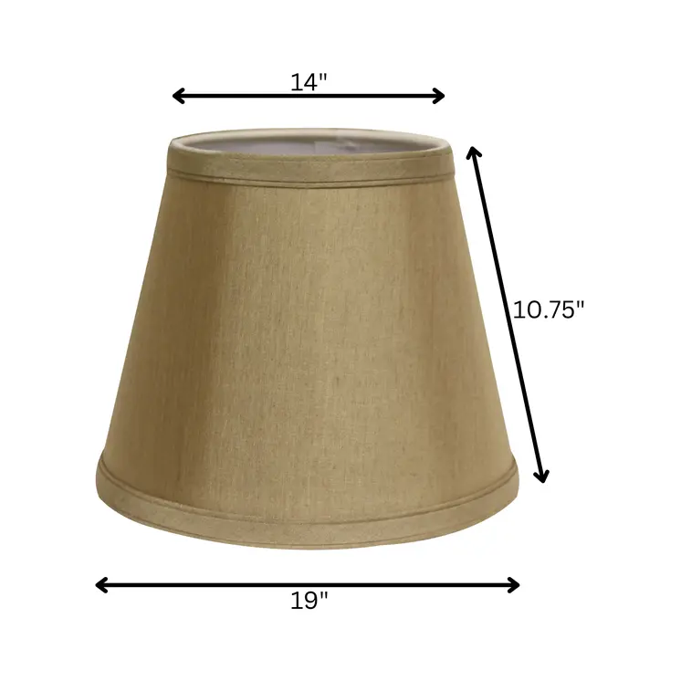 19" Pale Brown Empire Slanted No Slub Lampshade