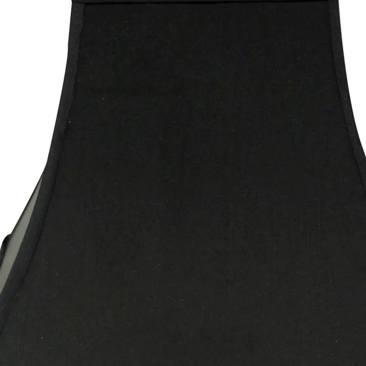 8" Black with Gold Lining Square Bell Shantung Lampshade