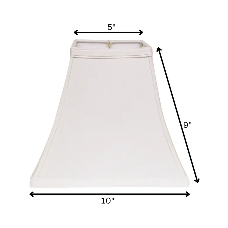 10" White Square Bell No Slub Lampshade