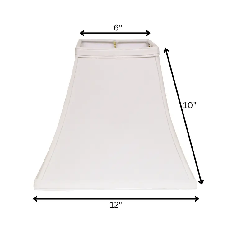 12" White Squre Bell No Slub Lampshade