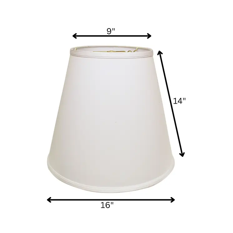 White No Slub Innsbruck Empire Lamp shade 16"W Bottom