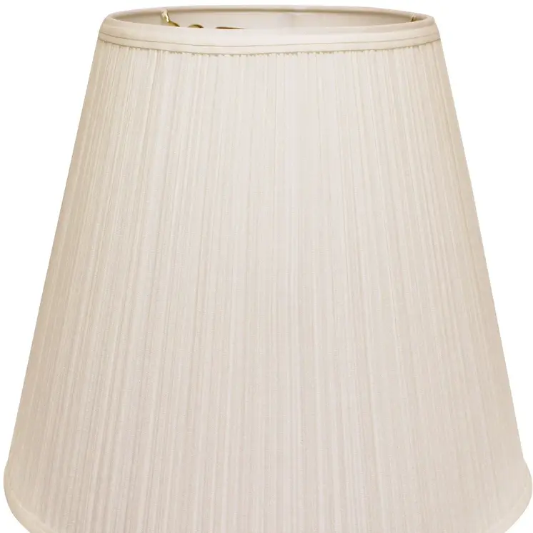 18" White Deep Empire Broadcloth Lampshade