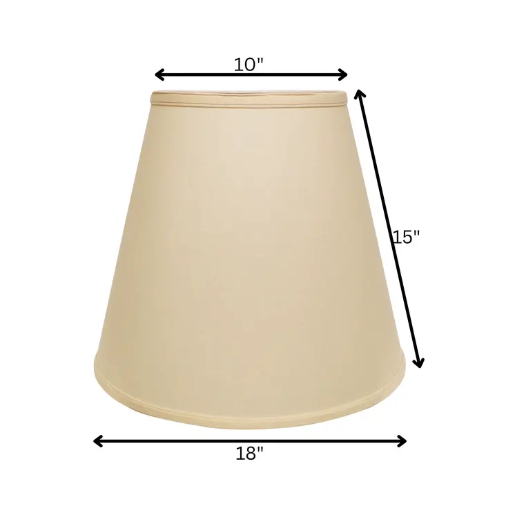 18" Parchment Biege Empire Linen Lampshade