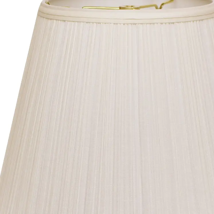 14" White Empire Deep Slanted Broadcloth Lampshade