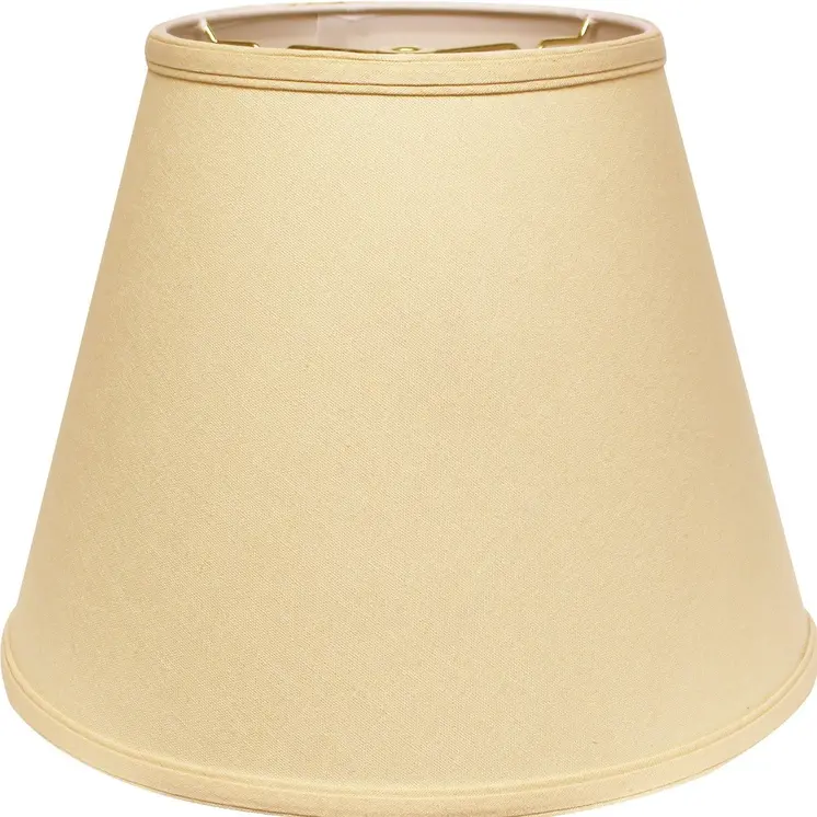 14" Parchment Biege Empire Deep Slanted Linen Lampshade