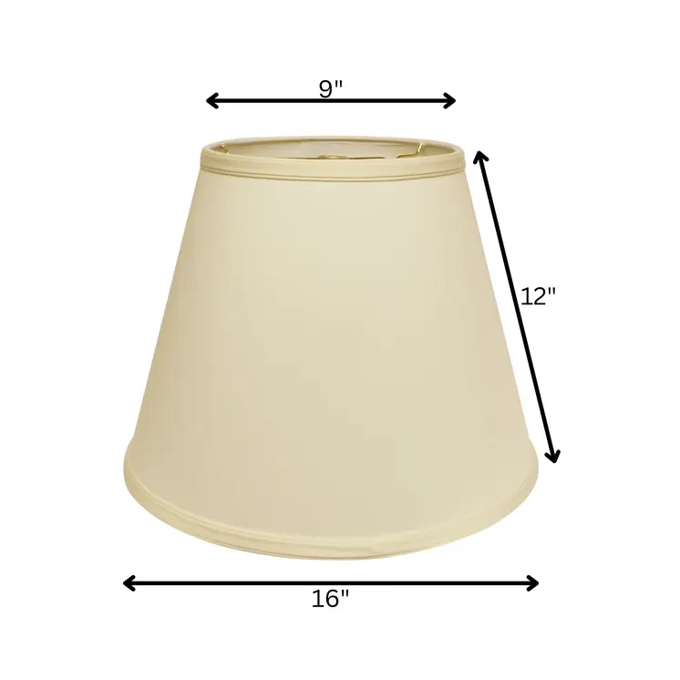 16" Ivory Empire Deep Slanted No Slub Lampshade