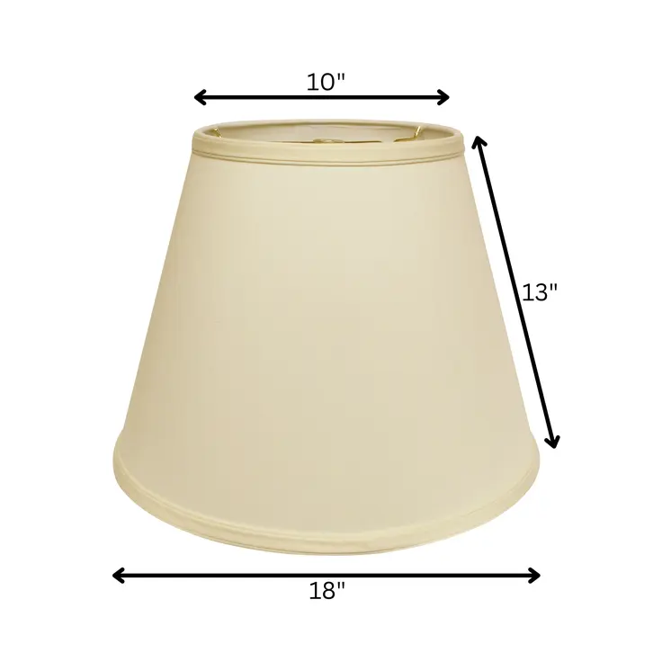 18" Ivory Empire Deep Slanted No Slub Lampshade