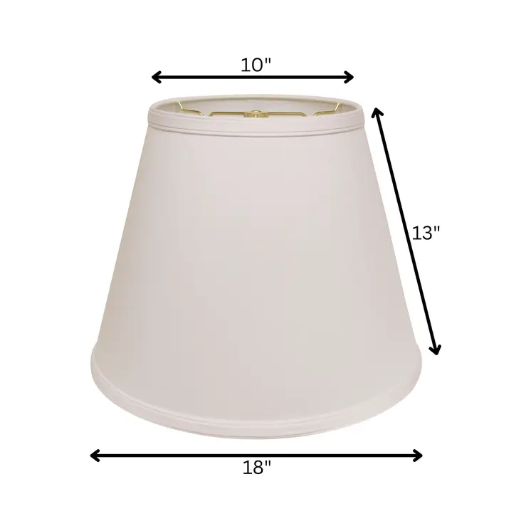 18" White Empire Deep Slanted No Slub Lampshade