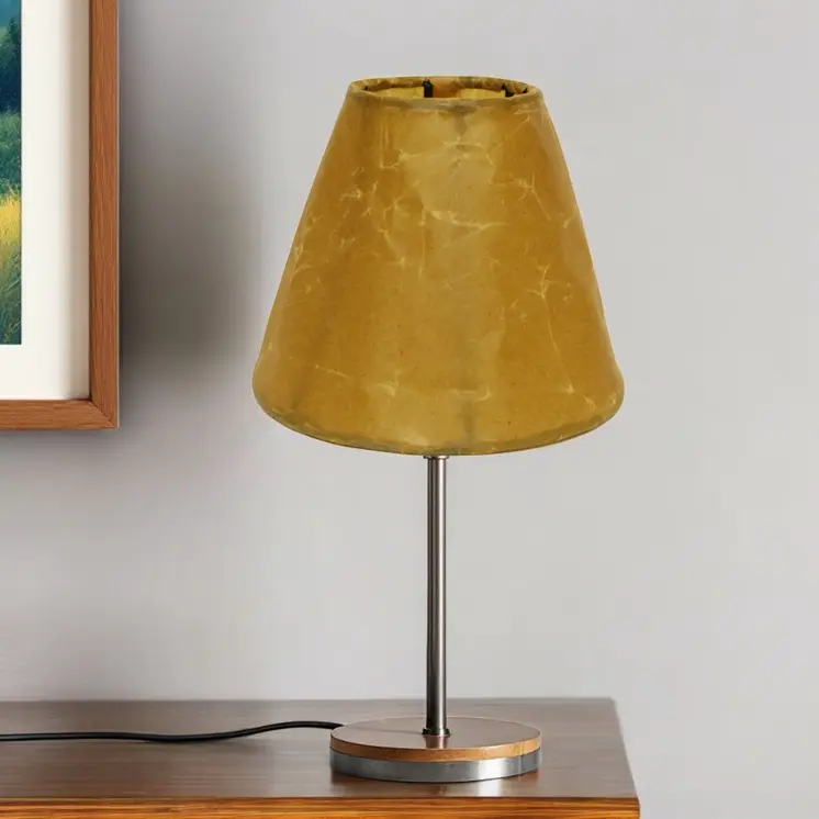 5" Brown Set of 6 Empire Slanted Chandelier Crinkle Oil Paper Lampshades