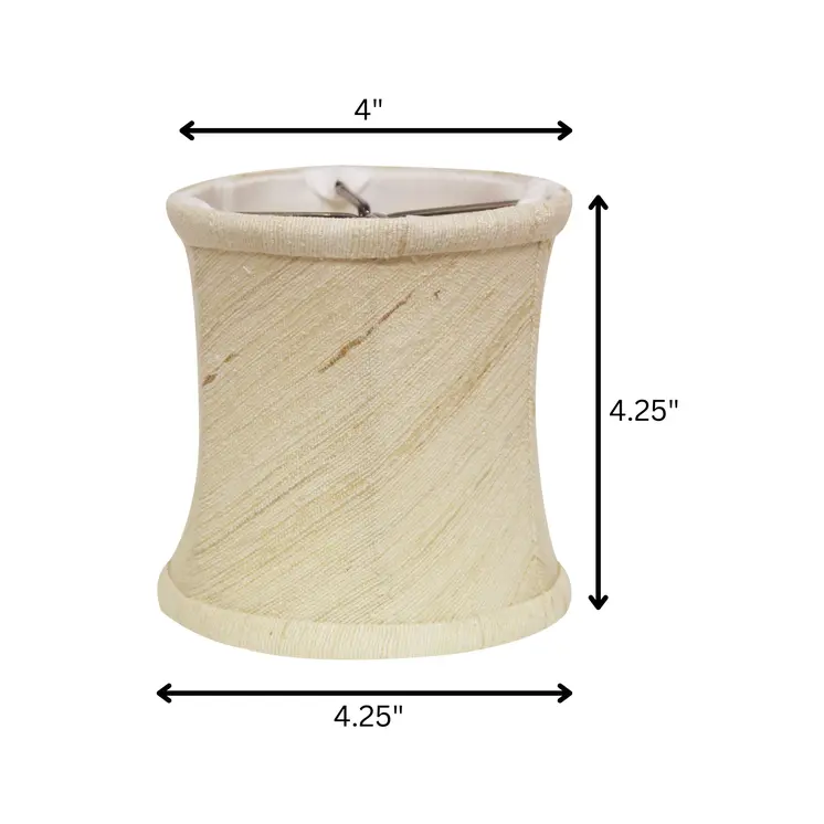 4" Inherent Set of 6 Corset Drum Chandelier Silk Lampshades