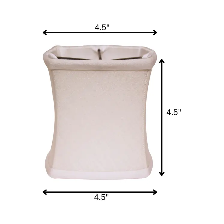 5" Snow Set of 6 Soft Box Chandelier Linen Lampshades