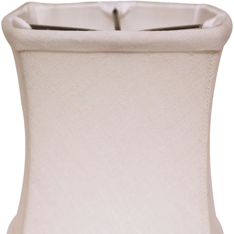 6" Snow Set of 6 Soft Box Chandelier Linen Lampshades