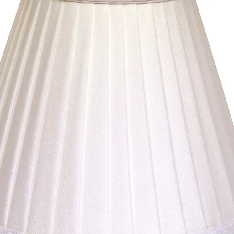 5" White Set of 6 Slanted Pleat Chandelier Silk Lampshades