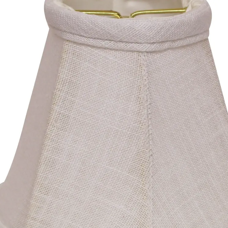 5" White Premium Set of 6 Chandelier Linen Lampshades