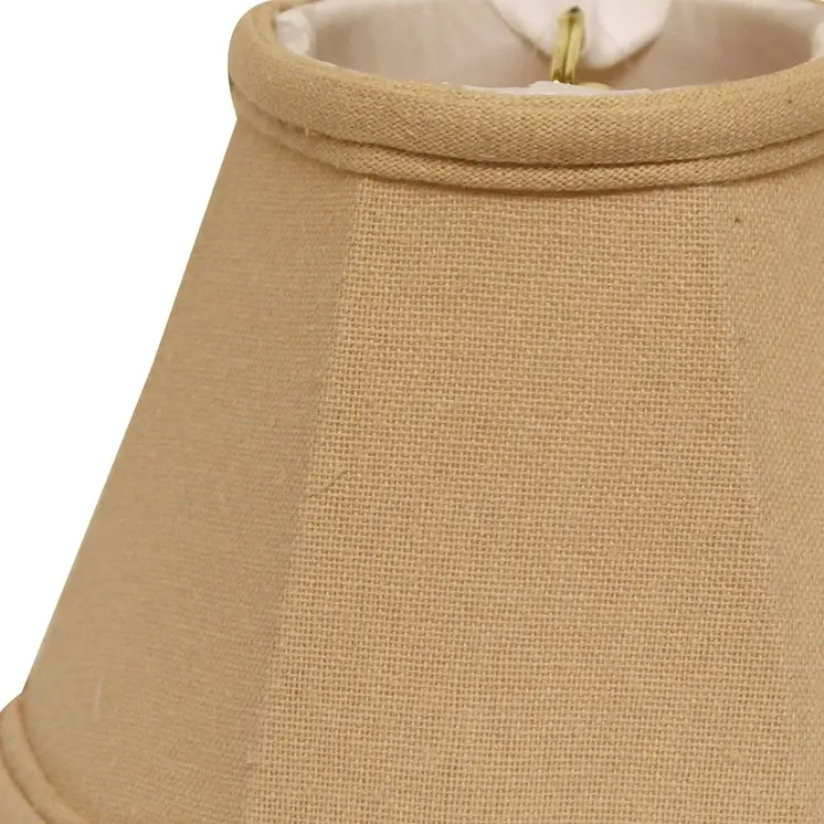 5" Parchment Biege Premium Set of 6 Chandelier Linen Lampshades