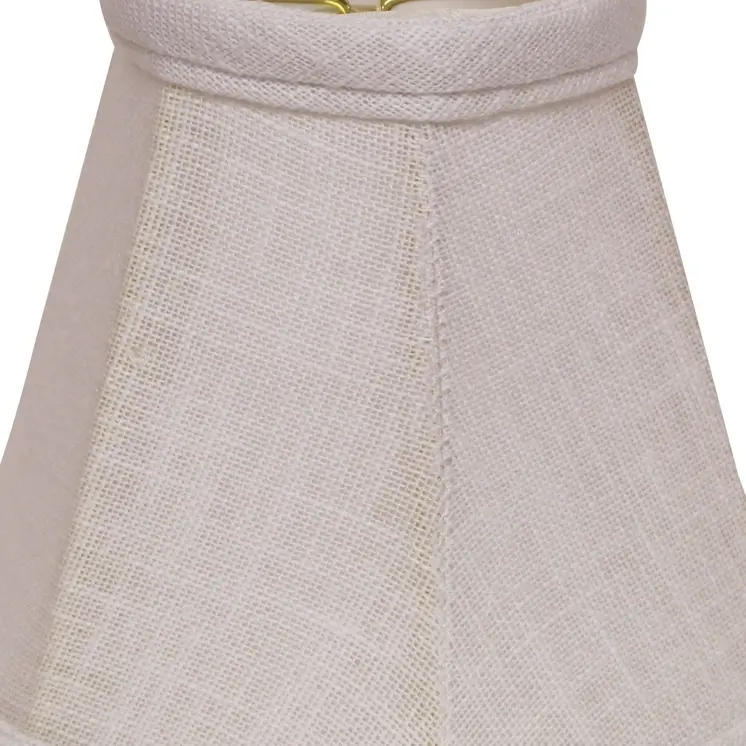 6" White Premium Set of 6 Chandelier Linen Lampshades