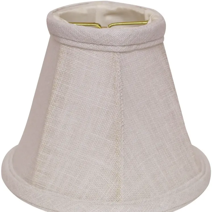 6" White Premium Set of 6 Chandelier Linen Lampshades