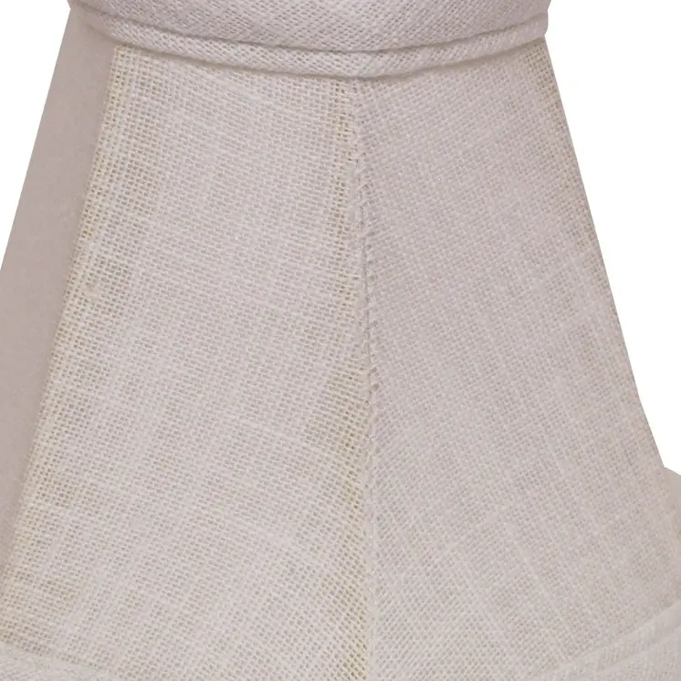 6" White Premium Set of 6 Chandelier Linen Lampshades