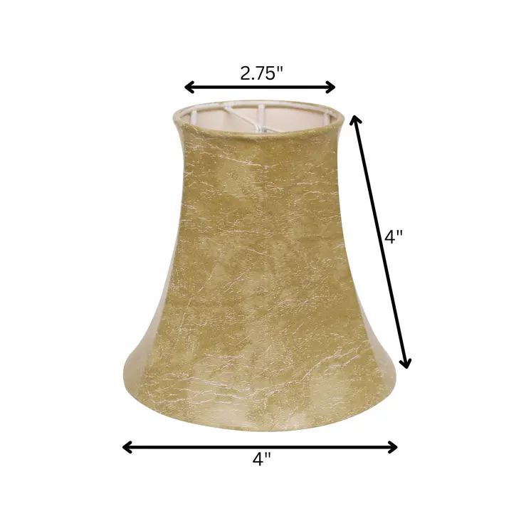 4" Parchment Set of 6 Slanted Faux Chandelier Lampshades