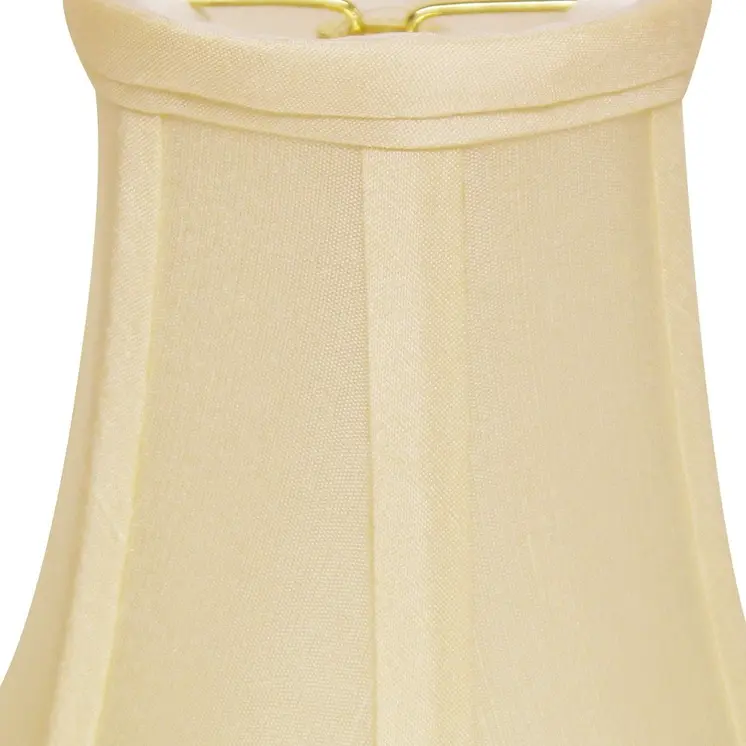 4" Ivory Slanted Set of 6 Chandelier Dupioni Lampshades