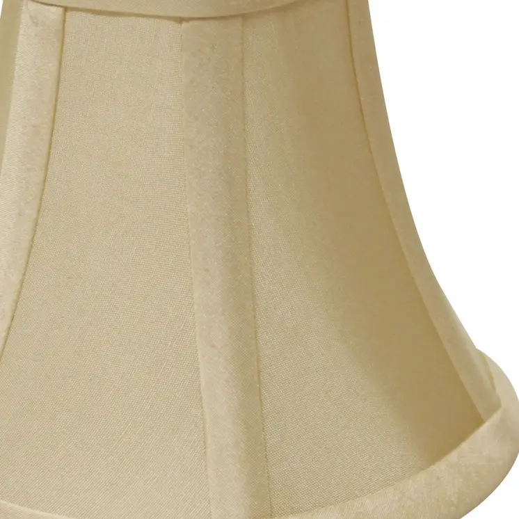 6" Bright Yellow Slanted Set of 6 Chandelier Dupioni Lampshades
