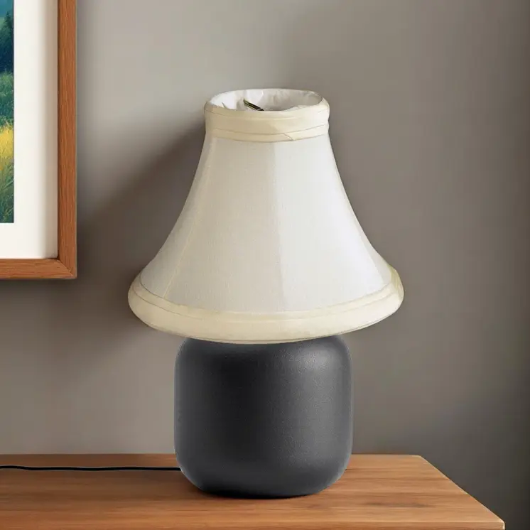 4" Slate Grey Premium Silk Set of 6 Chandelier Shantung Lampshades
