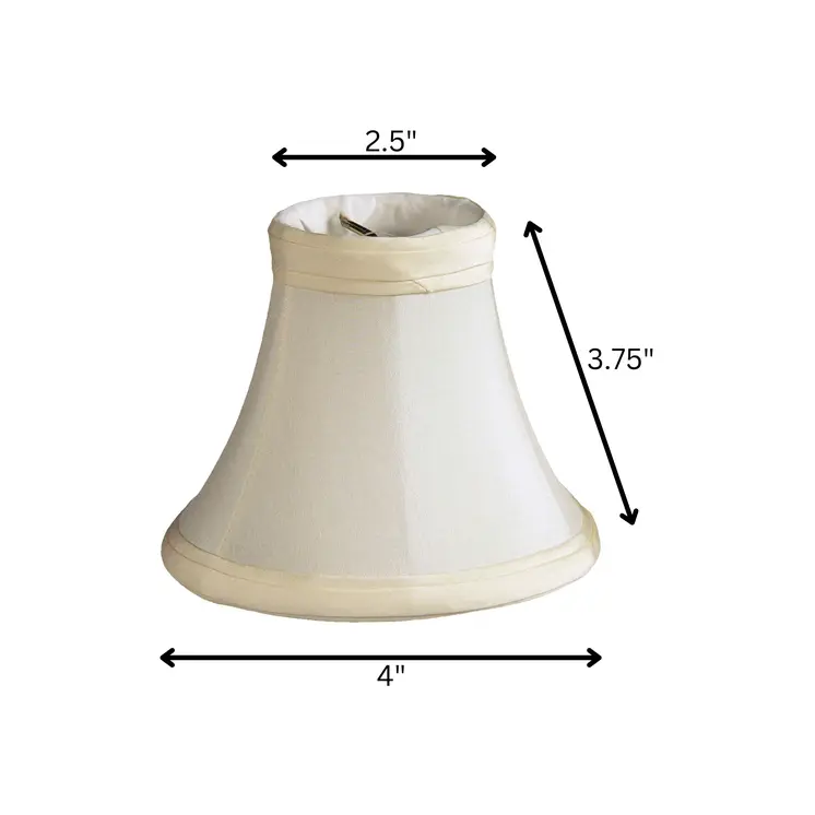 4" Slate Grey Premium Silk Set of 6 Chandelier Shantung Lampshades