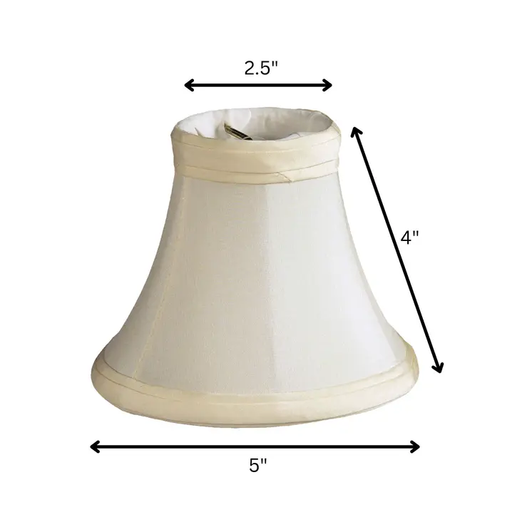 5" Slate Grey Premium Silk Set of 6 Chandelier Shantung Lampshades