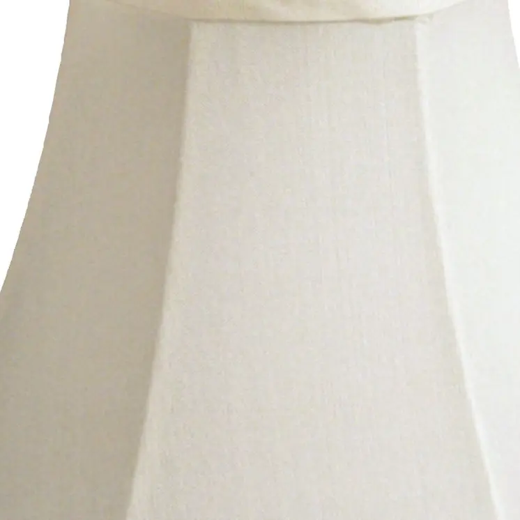 4" Ivory Slanted Silk Set of 6 Chandelier Pongee Shantung Lampshades